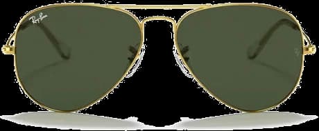 Lunettes de soleil Ray-Ban Aviator Large RB3025 W3234 - Monture or métal, verres verts - Unisexe