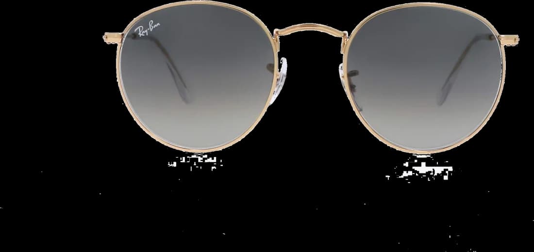 Lunettes de soleil Ray-Ban Round Metal RB3447 001/71 - Monture ronde or unisexe vue 2