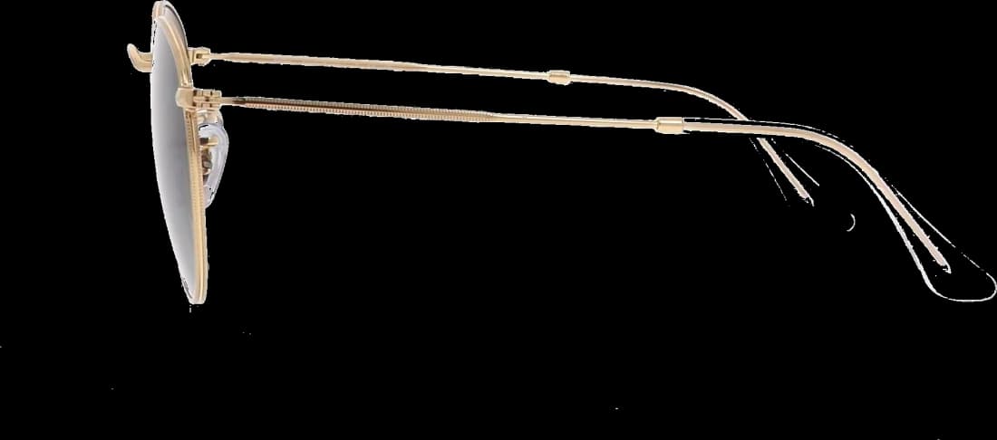 Lunettes de soleil Ray-Ban Round Metal RB3447 001/71 - Monture ronde or unisexe vue 3