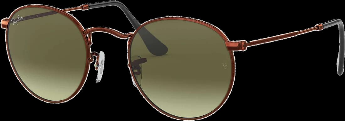 Lunettes de soleil Ray-Ban RB3447 9002/A6 - Monture ronde métal bronze - Unisexe