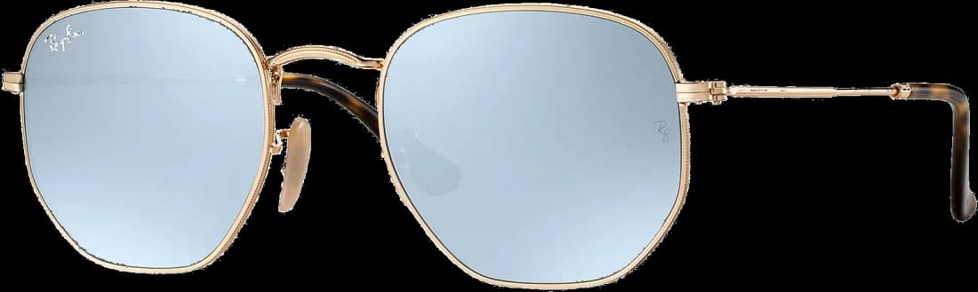 Lunettes de soleil Ray-Ban RB3548N 001/30 - Monture or doré - Modèle unisexe vue 3