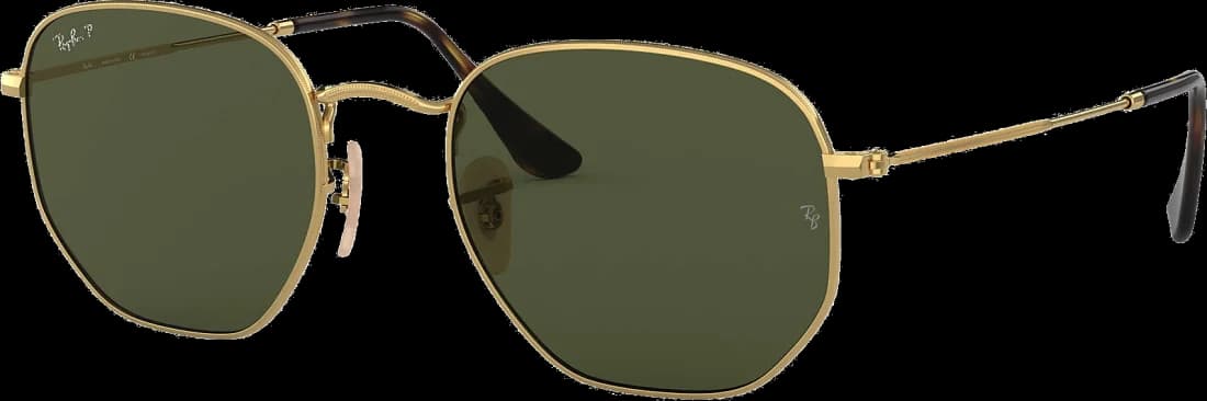 Lunettes de soleil Ray-Ban RB3548N 001/58 - Monture dorée unisexe - Verres polarisés gris