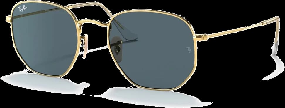Lunettes de soleil Ray-Ban RB3548N 001/R5 - Monture hexagonale or