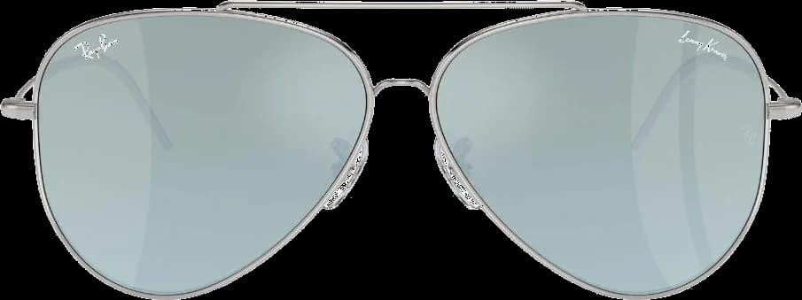 Lunettes de soleil Ray-Ban Reverse Aviator argent RBR0101S 003/30 - Modèle Unisexe Lenny Kravitz vue 2