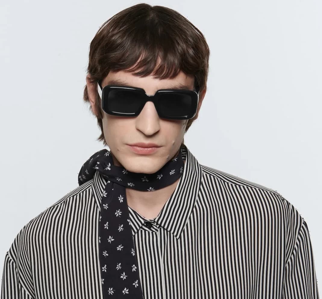 Lunettes de soleil Saint Laurent SL534 New Wave Sunrise rectangulaires unisexe vue 3