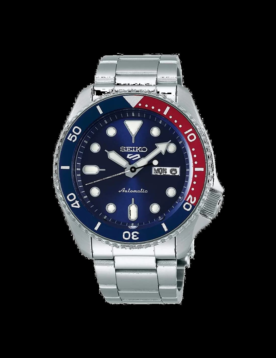 Montre Seiko 5 SRPD53K1 Automatique Homme - Lunette Pepsi, Cadran Bleu, Acier