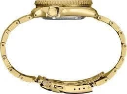 Attache bracelet Seiko SRPK20 en acier inoxydable brossé avec fermoir déployant et boucle signée Seiko ajustable