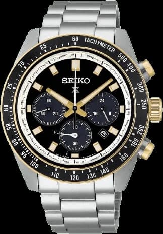 Seiko Prospex Speedtimer SSC941P1 - Chronographe Solaire Homme Acier Argenté Cadran Noir