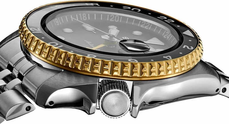 Montre Seiko SSK021K1 GMT Automatique pour Homme, Cadran Noir Acier vue 2