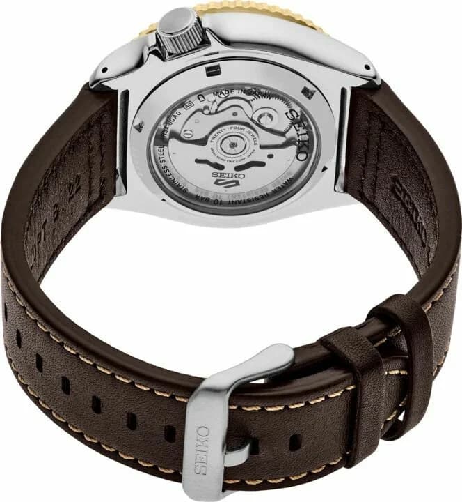Montre Seiko 5 Sports GMT SSK036K1 Automatique - Cadran Noir, Bracelet Acier Marron - Pour Homme vue 2