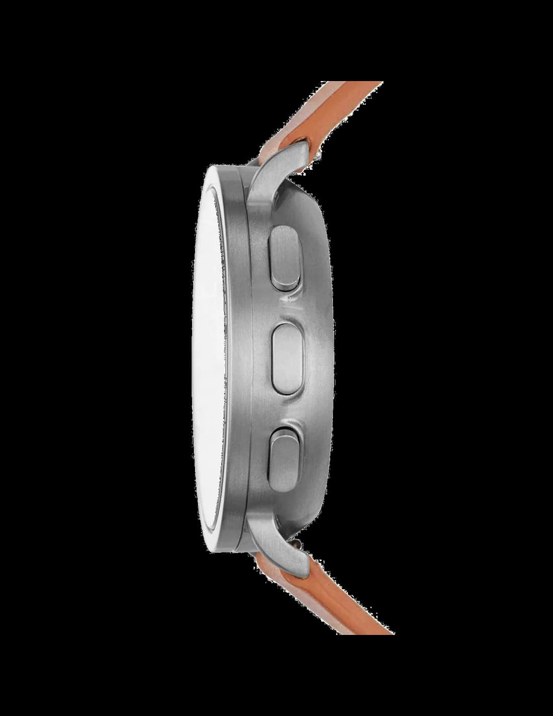 Montre Femme Skagen Hagen Connectée SKT1104 Cadran Noir Bracelet Cuir Marron