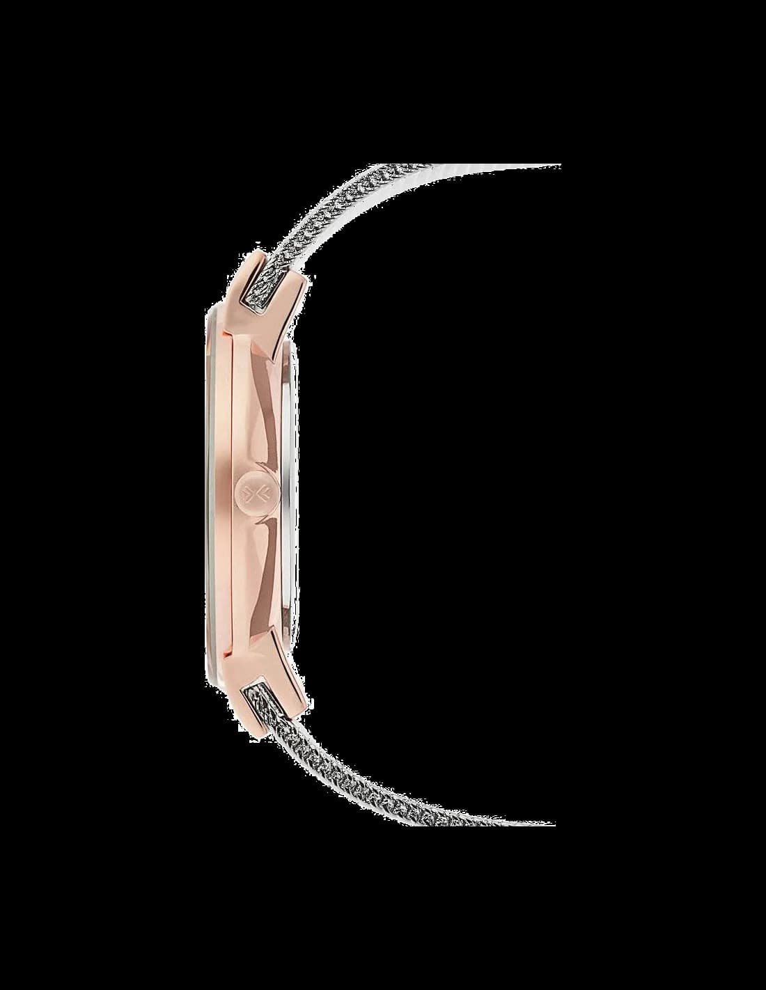 Attache bracelet Skagen 358SRSC en maille milanaise acier rose doré, fermoir déployante, ajustable et élégant