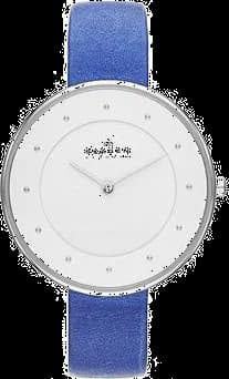 Garde-temps Skagen SKW2172 avec cadran bleu soleil et aiguilles minimalistes, design épuré danois