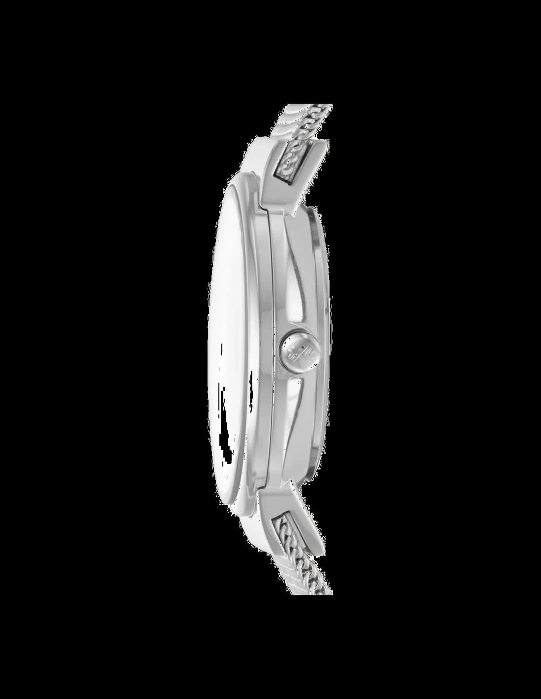 Visage cadran Skagen SKW2195 avec index bâtons polis et aiguilles argentées, lisibilité parfaite sans complication