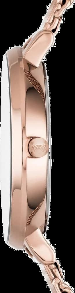 Attache bracelet Skagen SKW2334 en mesh or rose avec fermoir à poussoir, finition lisse et ajustable