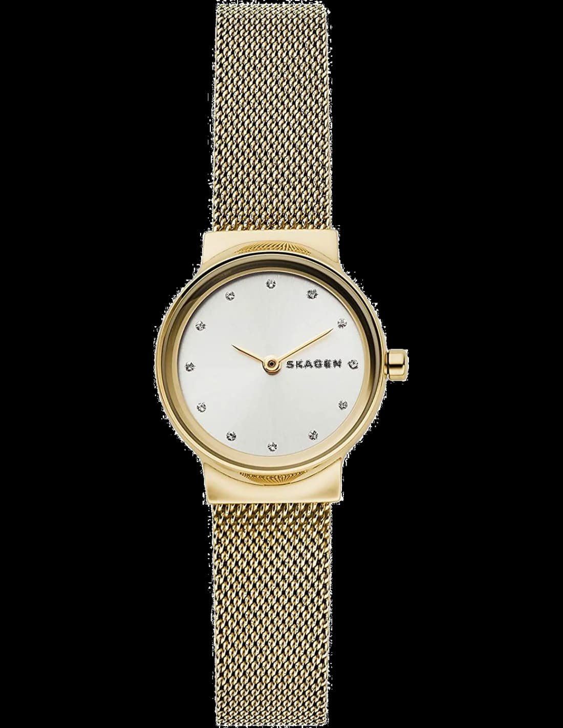 Garde-temps Skagen SKW2717 avec cadran blanc minimaliste et aiguilles fines en acier brossé