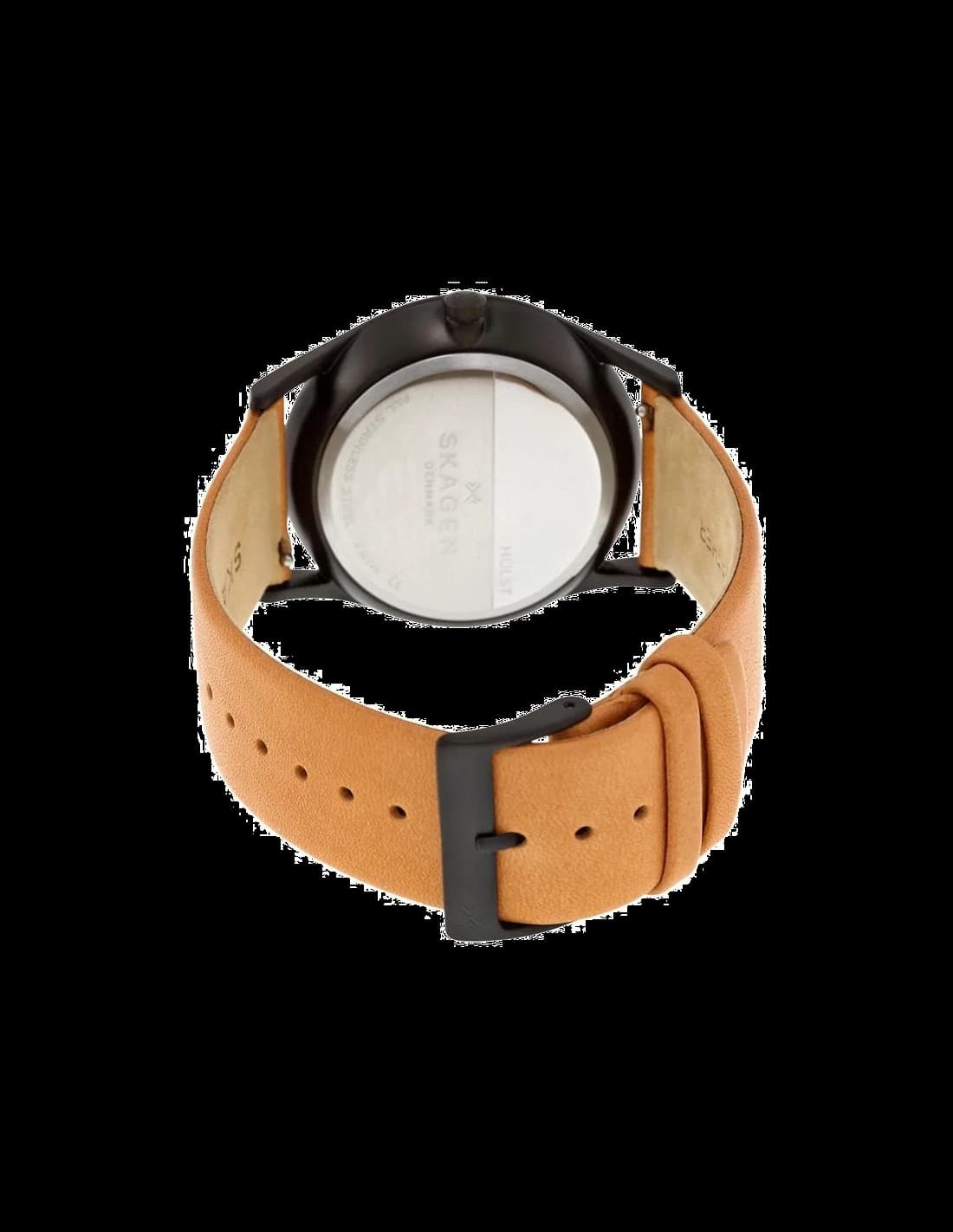 Montre Homme Skagen Holst SKW6265 - Cadran Noir, Boîtier Acier, Bracelet Cuir Brun vue 3