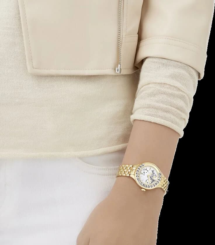 Montre Femme Swarovski Lovely Crystal 5242895 - Acier Doré Jaune & Cadran Nacre vue 3