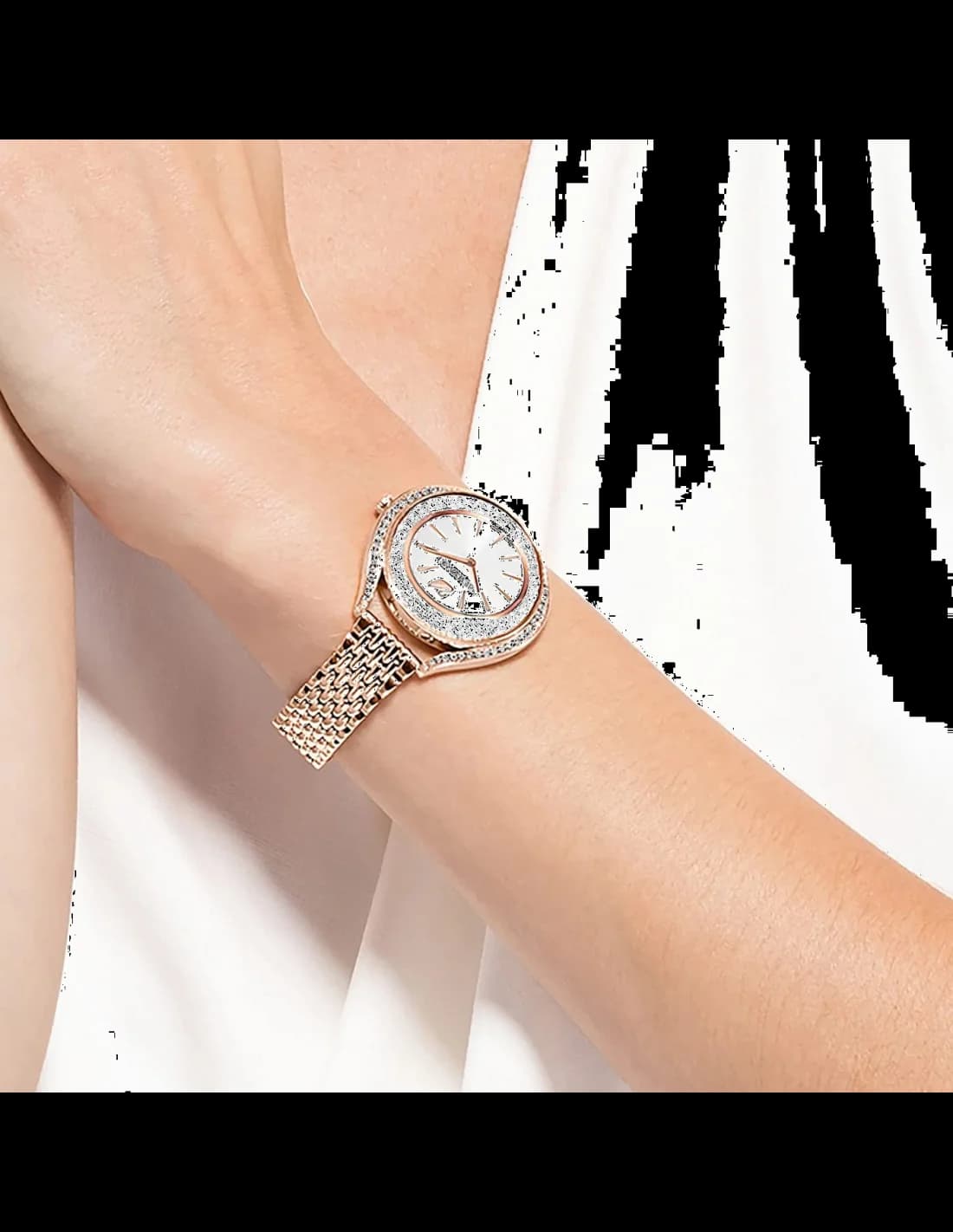 Montre Femme Swarovski Crystalline 5519459 en Acier Or Rose et Cristaux vue 2