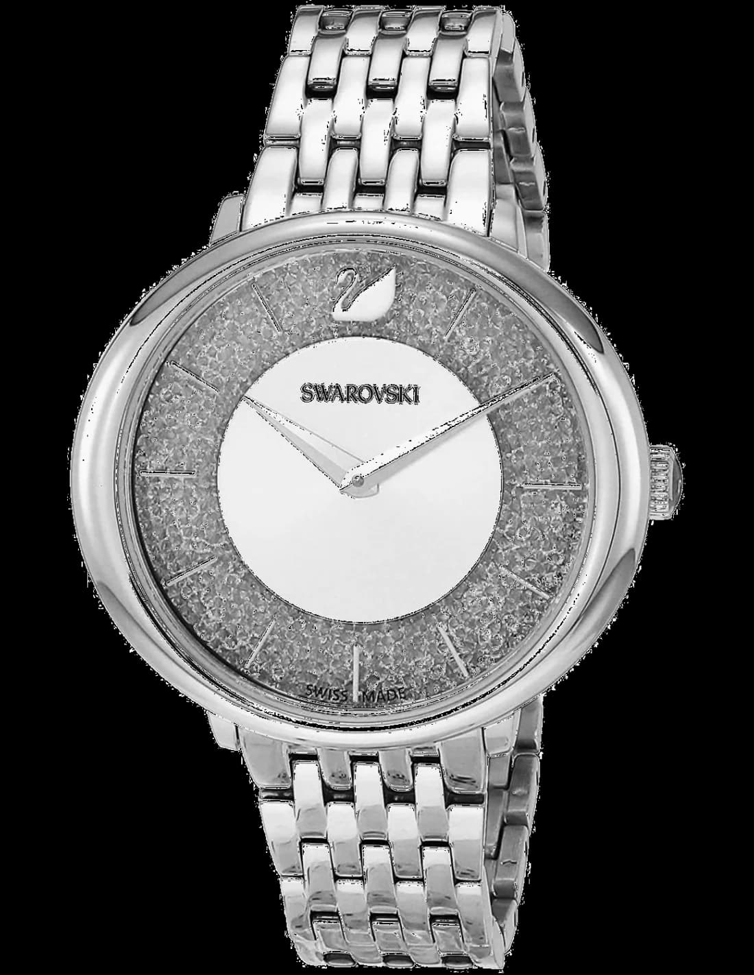 Garde-temps Swarovski 5544583 au cadran blanc nacré et index cristal, style élégant et raffiné