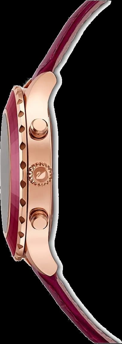 Lunette boîtier Swarovski 5547642 en acier poli, lunette fixe cristaux Swarovski, profil fin