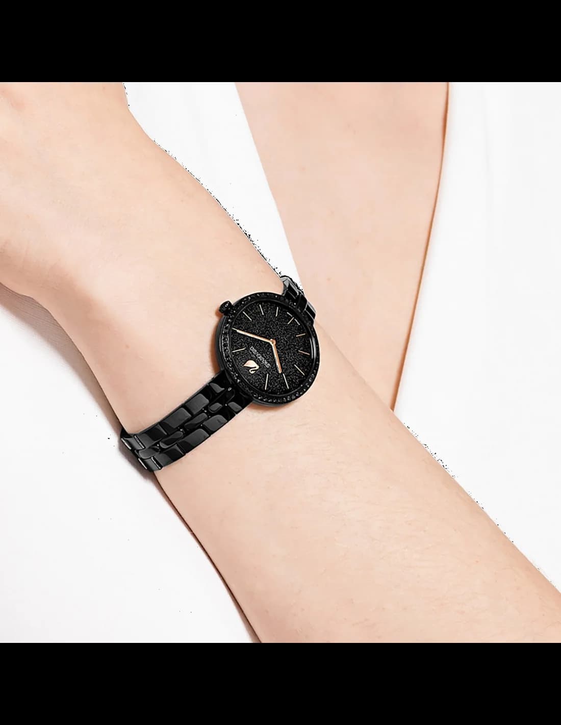 Montre Femme Swarovski Cosmopolitan 5547646, Cadran Noir Poudré de Diamants vue 4