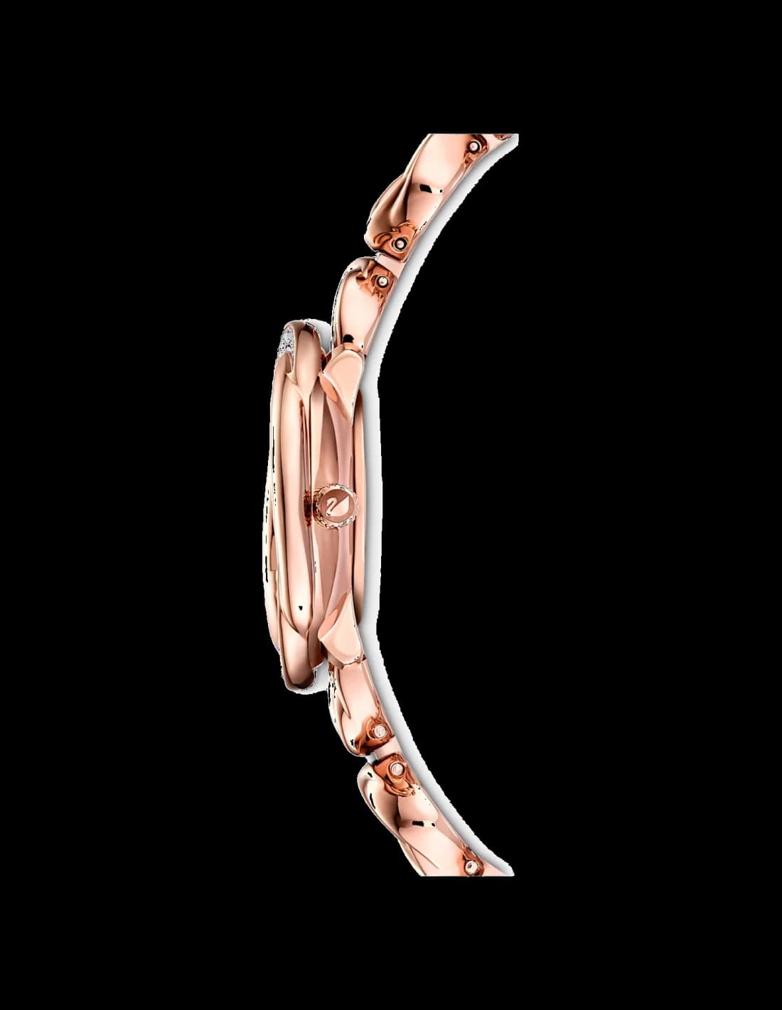 Attache bracelet Swarovski 5552783 en acier inoxydable or rose avec fermoir déployant ajustable