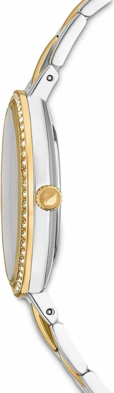 Montre Femme Swarovski 5644072 Cosmopolitan Acier Bicolore Cadran Noir Pailleté vue 5