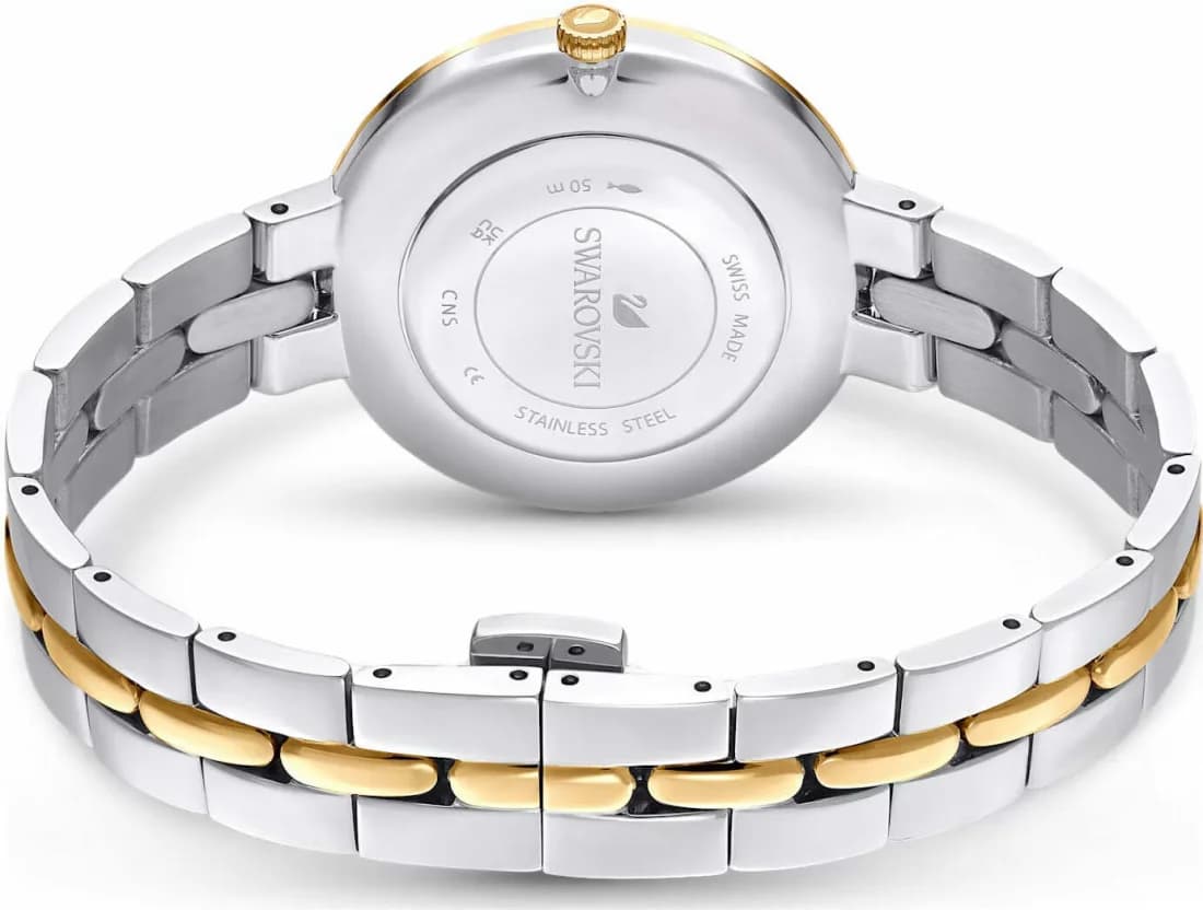 Montre Femme Swarovski 5644072 Cosmopolitan Acier Bicolore Cadran Noir Pailleté vue 7