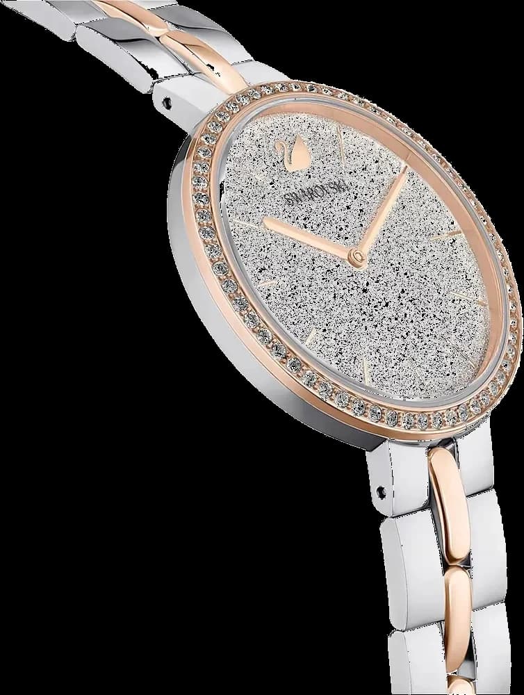 Montre Femme Swarovski Cosmopolitan 5644081, Cadran Argent, Bracelet Bicolore Acier Argent & Or Rose vue 3