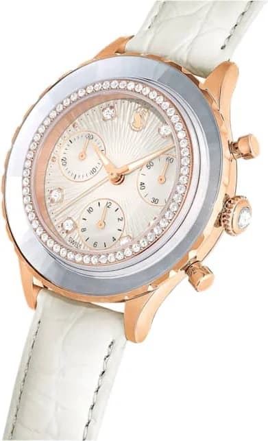 Lunette boîtier Swarovski 5671150 en acier argenté avec lunette lisse et verre saphir antireflet
