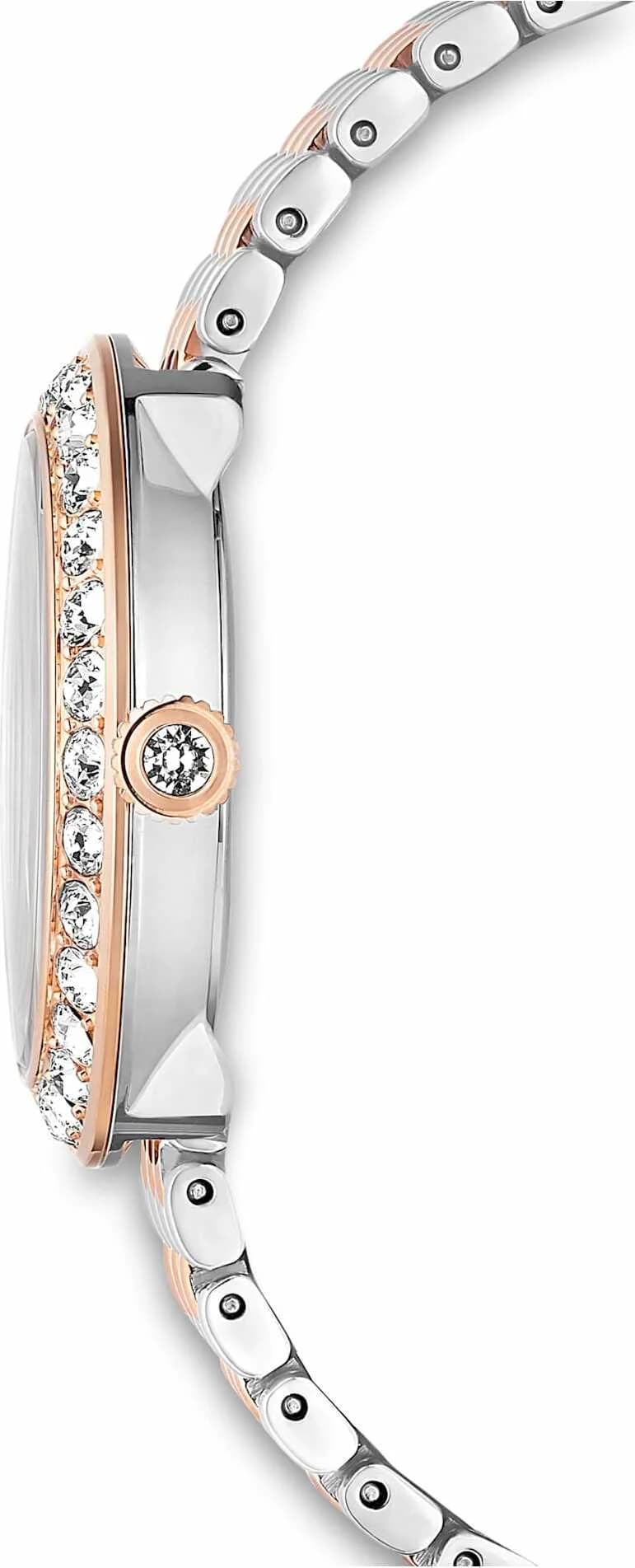 Montre Swarovski Certa 5672971 pour Femme - Boîtier Acier & Cristaux, Bracelet Bicolore Argent/Or Rose vue 6