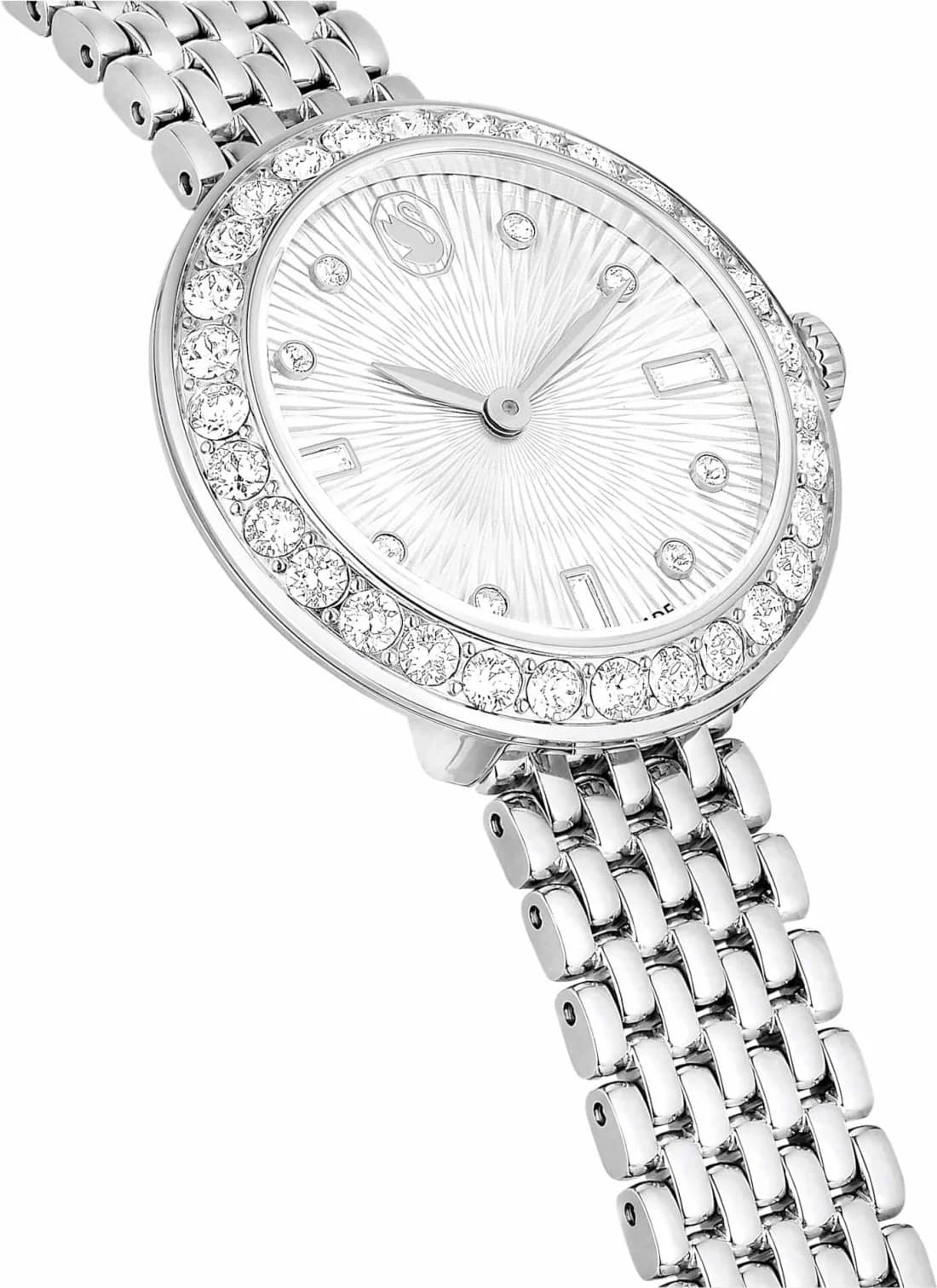 Attache bracelet Swarovski 5673022 en acier inoxydable brossé, fermoir déployant sécurisé