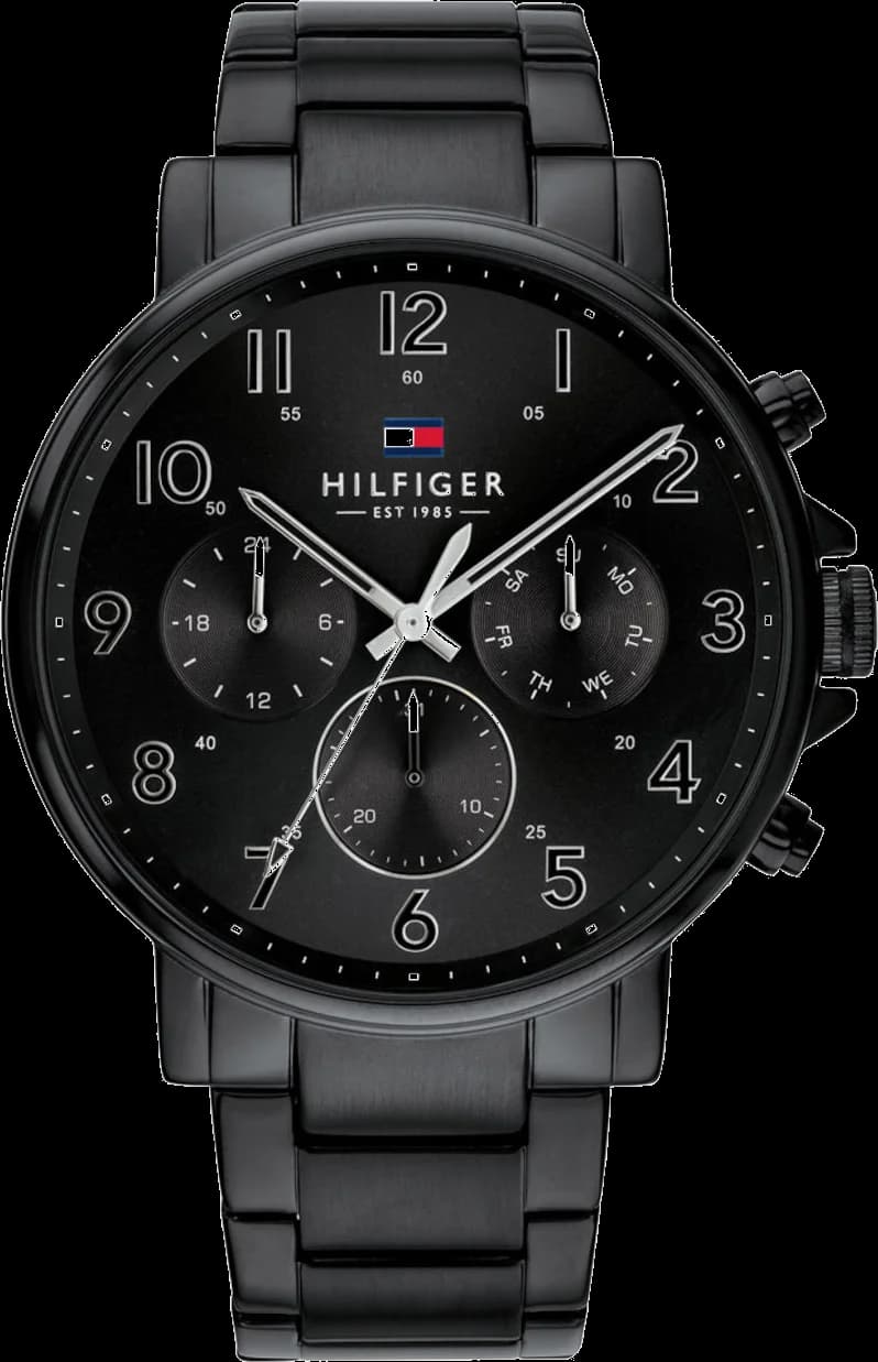 Montre Homme Tommy Hilfiger 1710383 Chronomètre Acier Noir