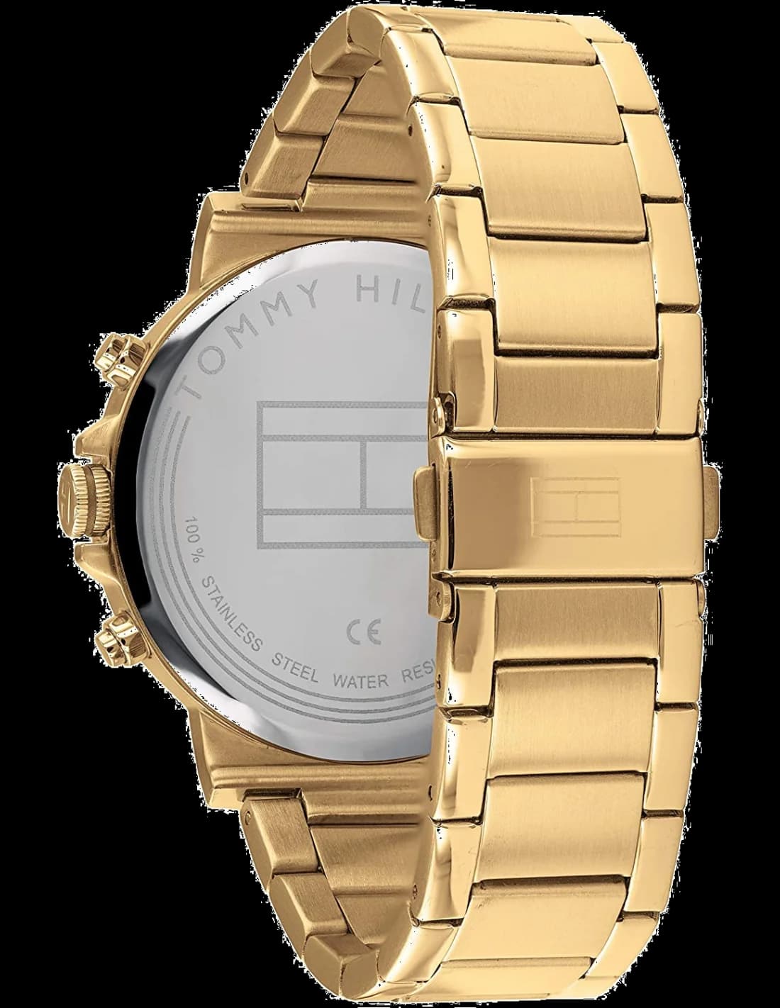 Montre Homme Tommy Hilfiger 1710384 - Cadran Bleu, Boîtier et Bracelet Acier Doré vue 3