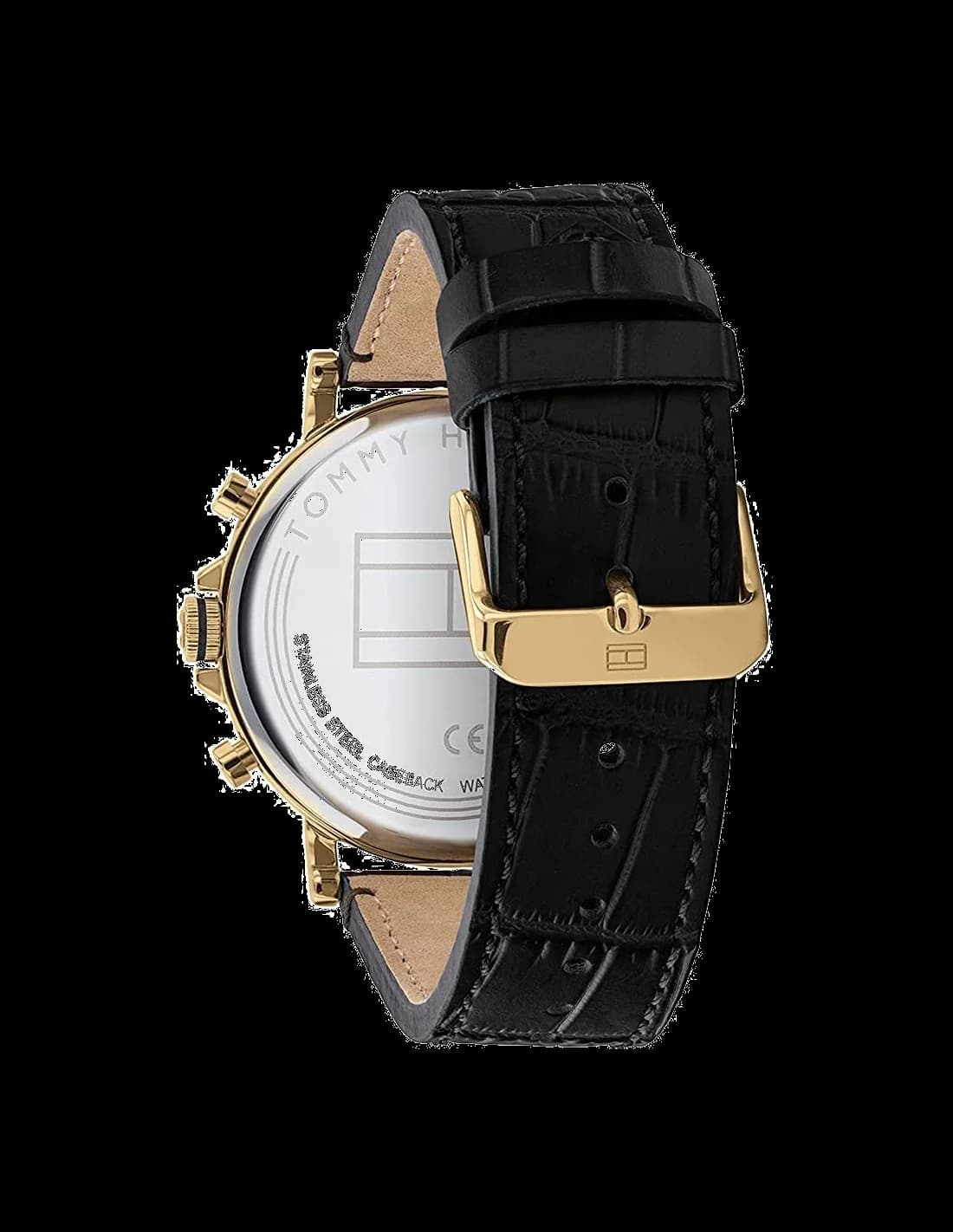 Montre Homme Tommy Hilfiger 1710417 - Boîtier Or, Cadran Noir, Bracelet Acier vue 2