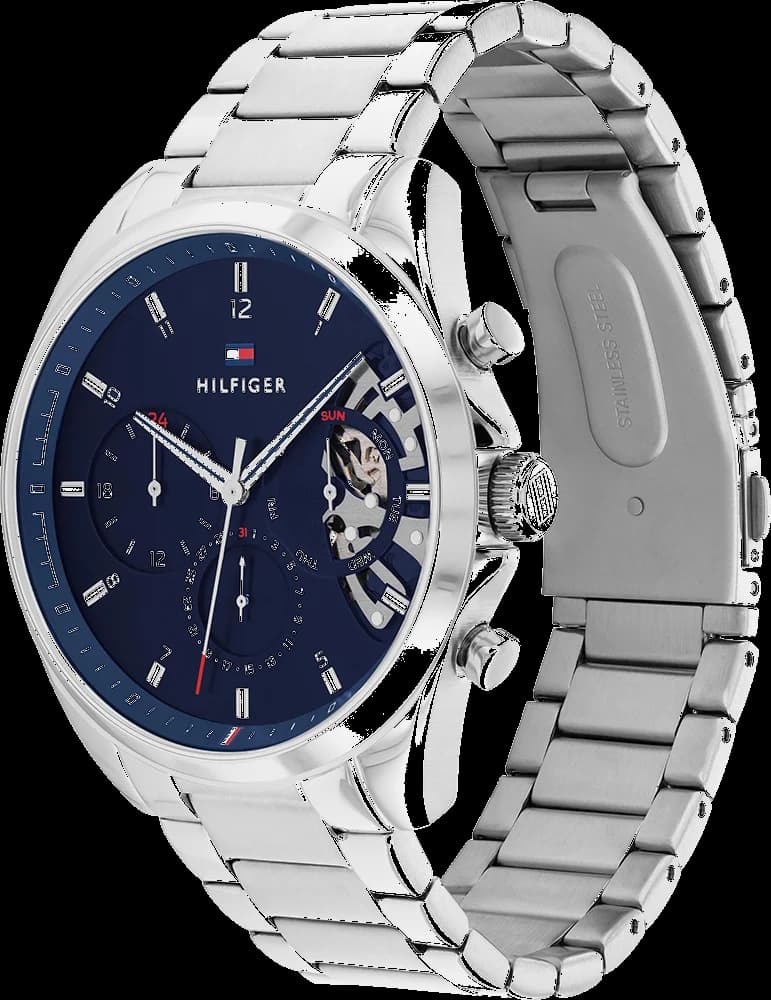 Montre Homme Tommy Hilfiger 1710448 Baker - Boîtier Acier Poli & Cadran Bleu vue 2