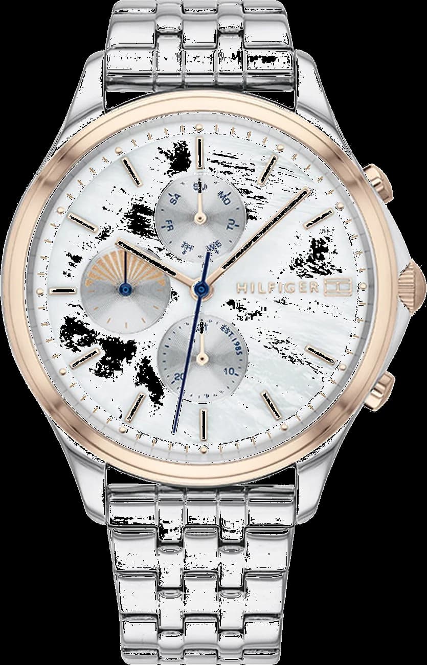 Montre Tommy Hilfiger 1782122 pour Femme, Cadran Nacre, Boîtier et Bracelet Acier Argenté