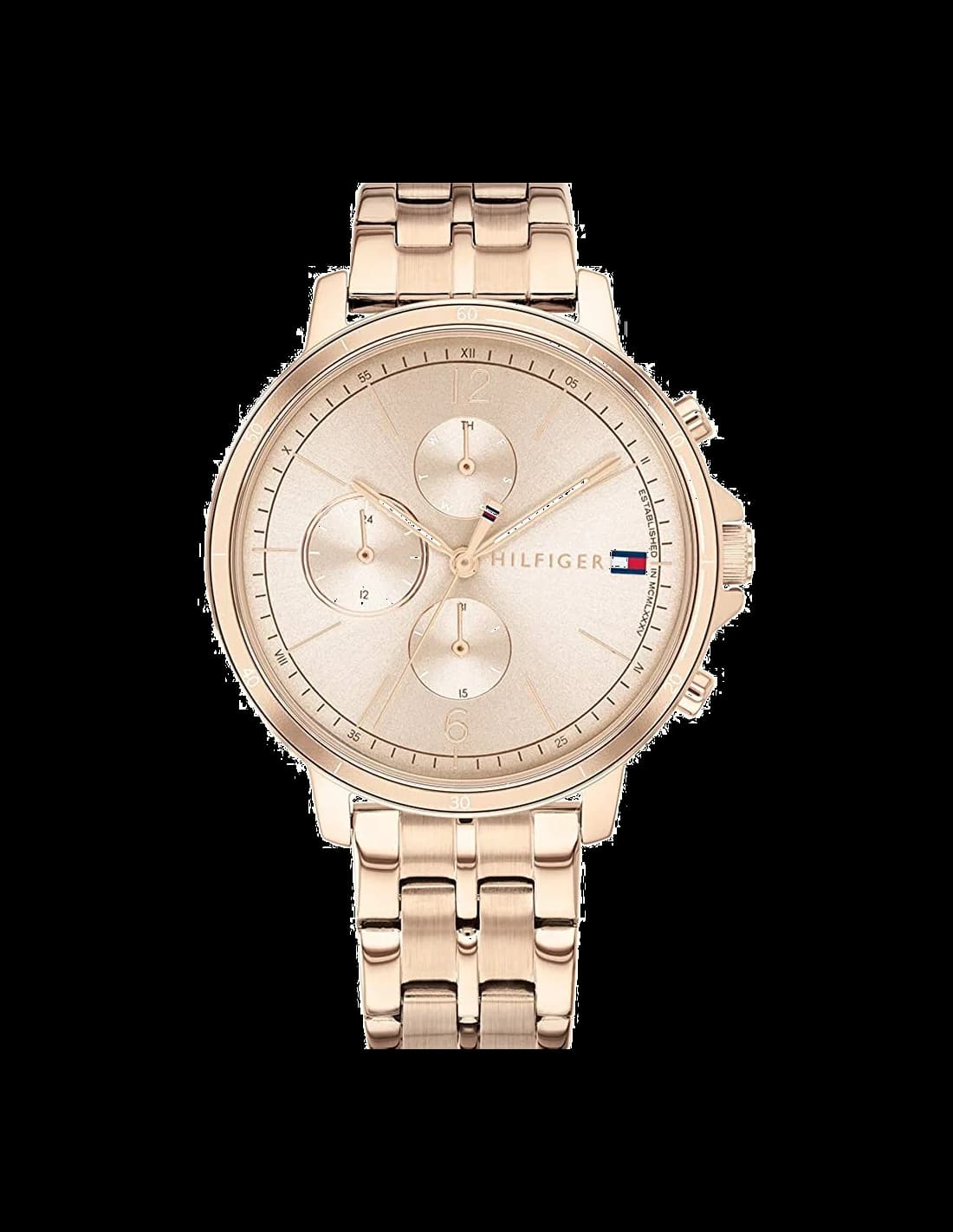 Montre Tommy Hilfiger Madison 1782190 pour Femme, Cadran et Bracelet Acier Or Rose 38mm