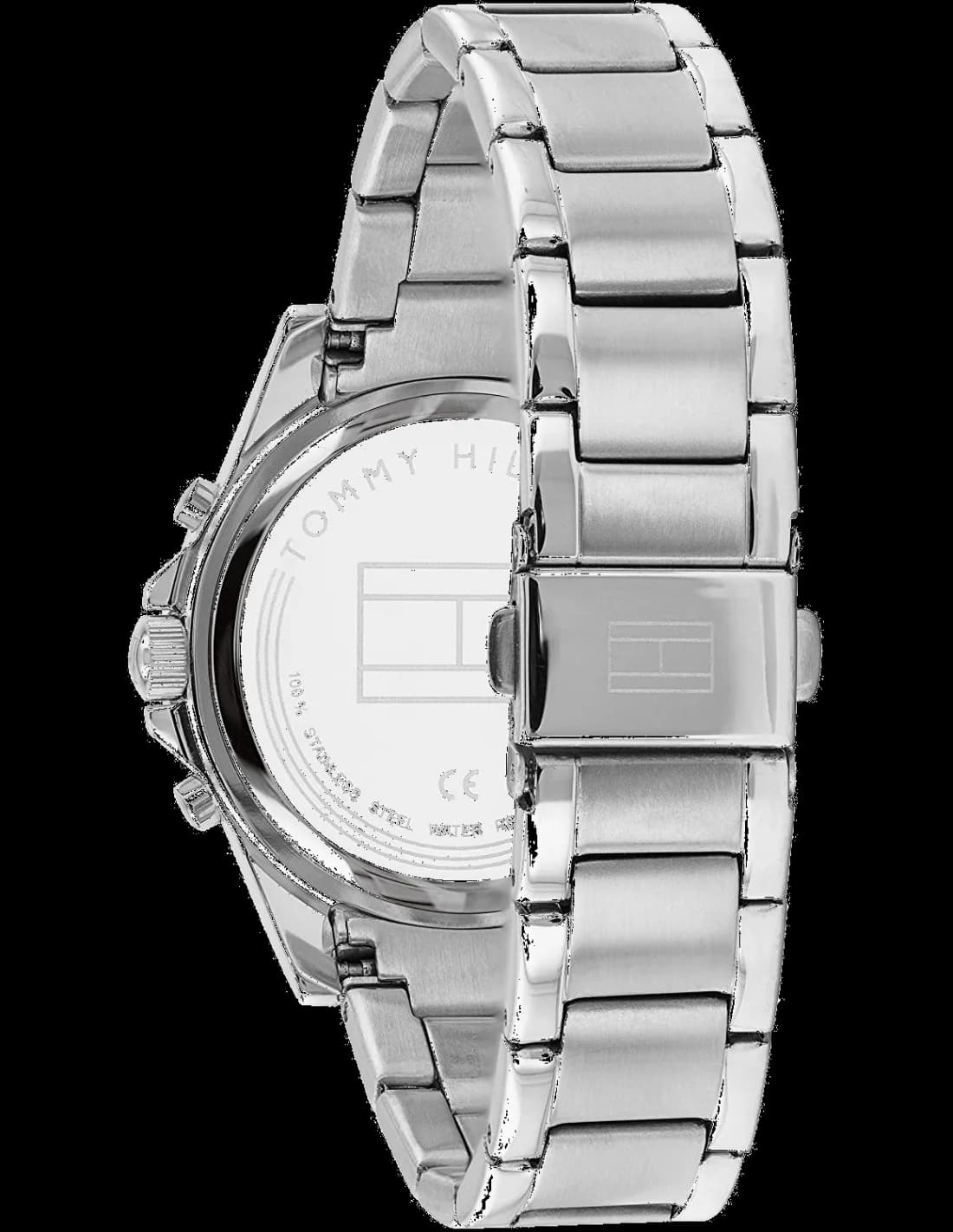 Visage cadran Tommy Hilfiger 1782194 avec aiguilles dorées et index bâtons, sans complications