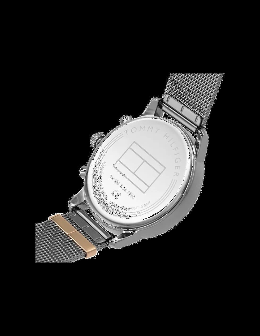 Montre Femme Tommy Hilfiger Blake 1782304 Cadran et Bracelet Gris Acier Maille Milanaise vue 4