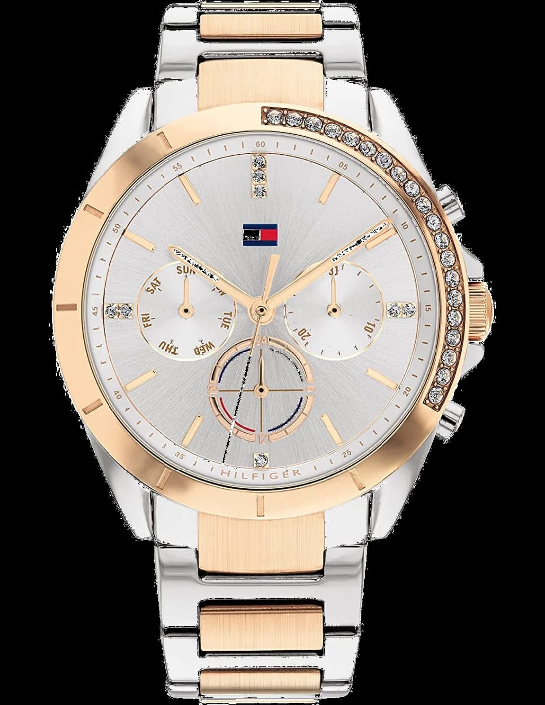 Montre Femme Tommy Hilfiger 1782387 Kennedy Acier Bicolore Argent/Or Rose Cadran Argent