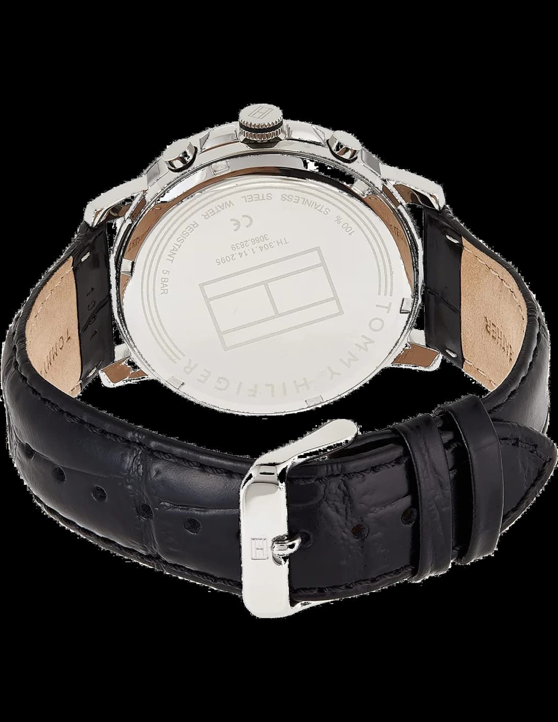 Montre Homme Tommy Hilfiger 1791289 Keagan Chronographe Cadran Gris Acier Cuir Noir vue 4