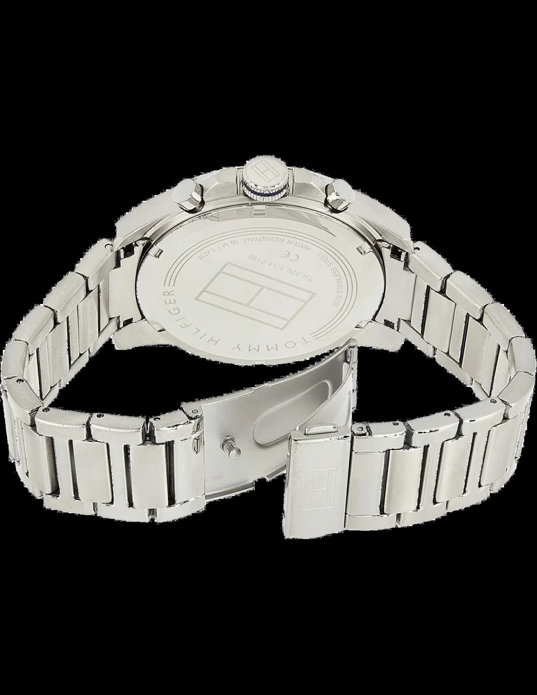 Visage cadran Tommy Hilfiger 1791348 orné d'index appliqués et d'une fenêtre de date à 3 heures