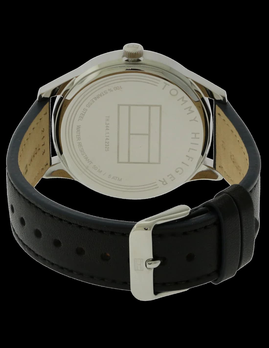 Montre Homme Tommy Hilfiger Damon 1791417 Cadran Gris Bracelet Cuir Noir vue 2