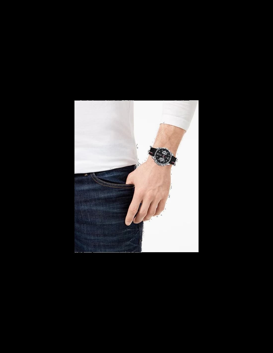 Montre Homme Tommy Hilfiger 1791473 Chronographe Cadran Noir Bracelet Silicone vue 5