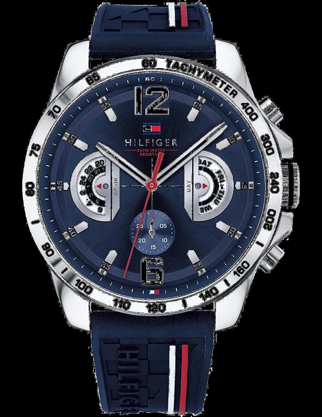Montre Tommy Hilfiger 1791476 Decker Chronographe Silicone Bleu Homme