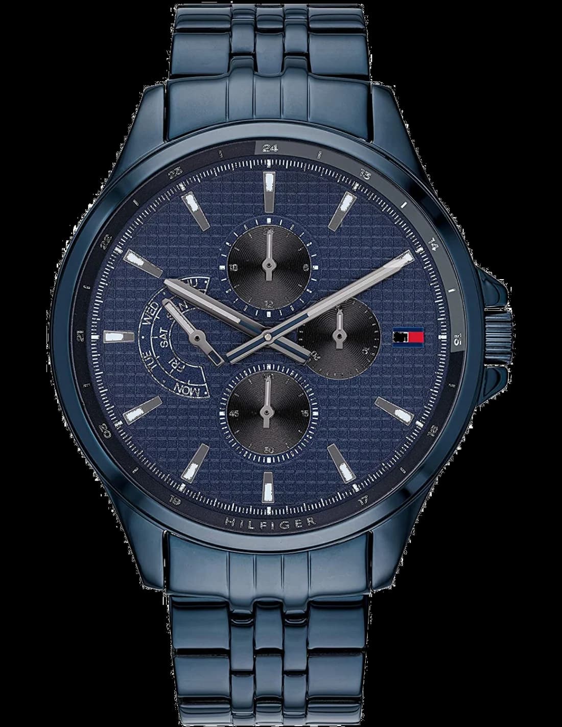 Montre Homme Tommy Hilfiger Shawn 1791618 Cadran Bleu Acier Bracelet Acier Brun