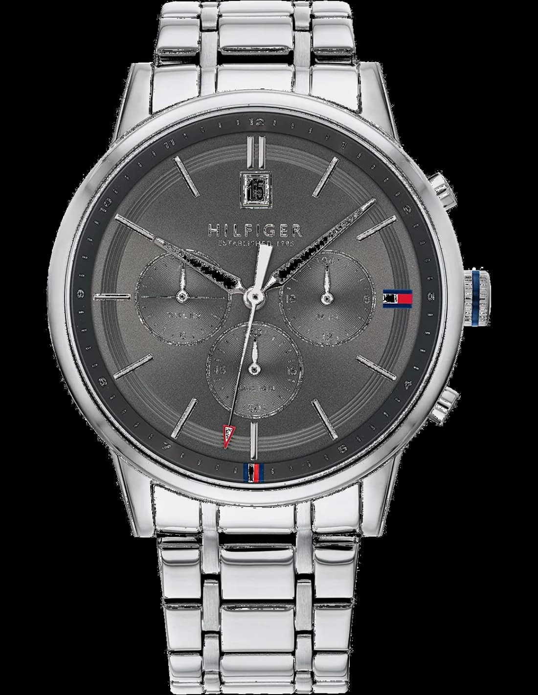 Montre Homme Tommy Hilfiger 1791632 Kyle Cadran Gris Multifonction Bracelet Acier