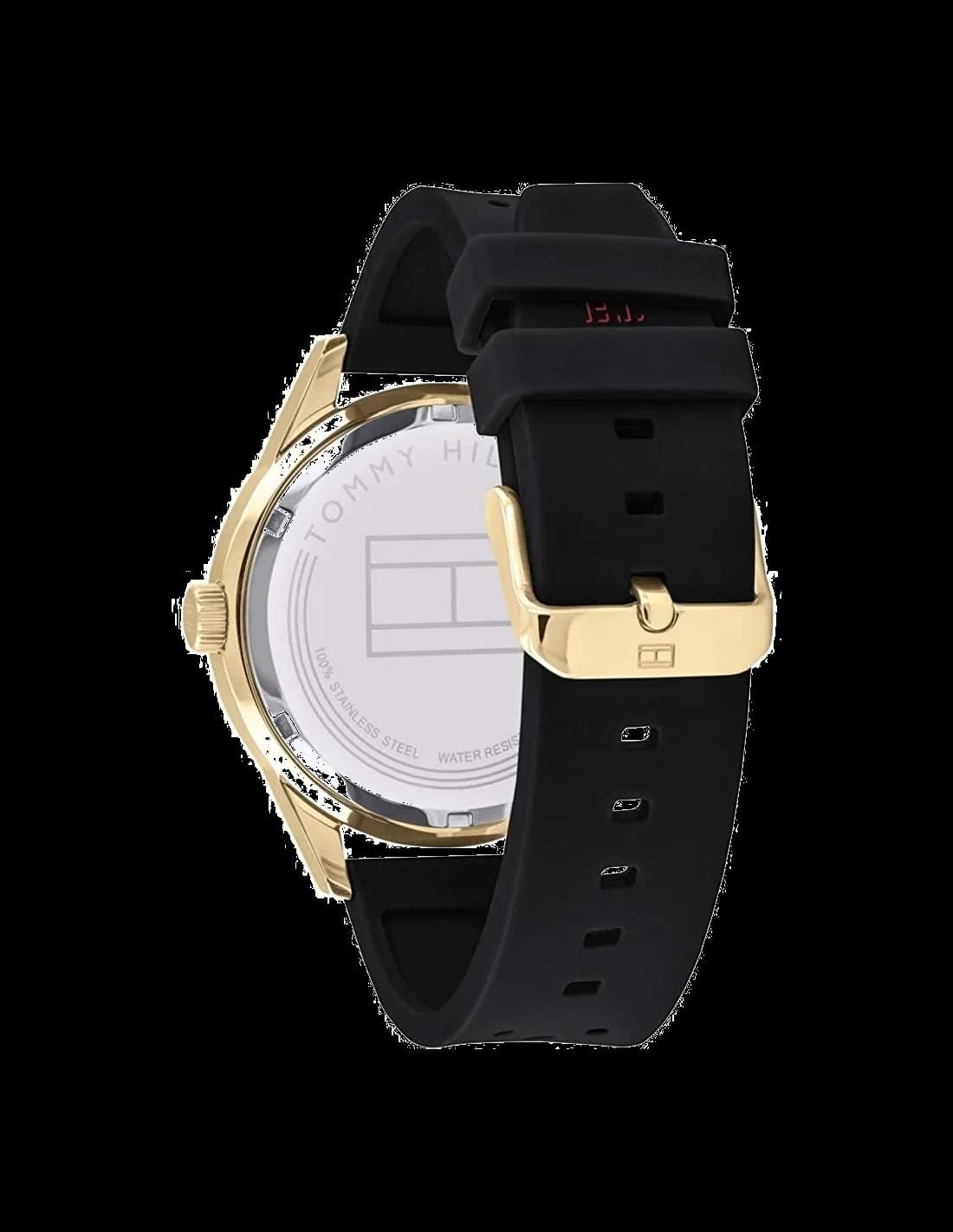 Montre Homme Tommy Hilfiger Riley 1791636 - Boîtier Or, Cadran Noir Multifonction, Bracelet Noir vue 2
